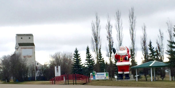 The giant Santa Claus at Watson, Saskatchewan
